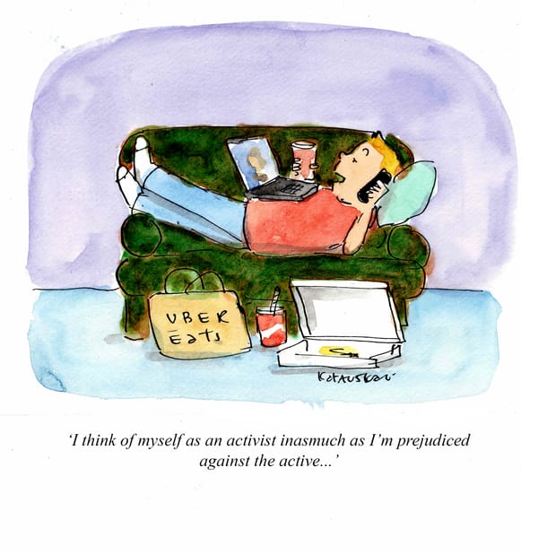 The final cartoon on the theme of Protest...